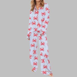 Alternative view of Crab Stripe Pajama Set