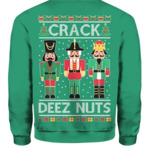 Alternative view of Crack Deez Nuts Ugly Christmas Sweater - Grishko.com