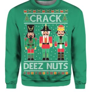 Crack Deez Nuts Ugly Christmas Sweater - Grishko.com