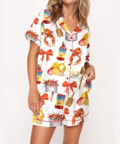 Crawfish Boil Party Satin Pajama Set