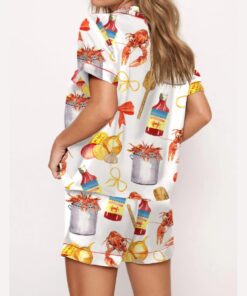 Alternative view of Crawfish Boil Party Satin Pajama Set