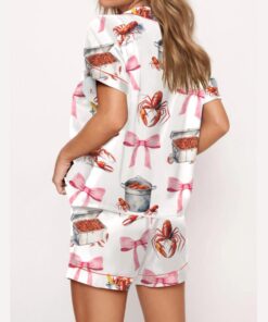 Alternative view of Crawfish Coquette Satin Pajama Set