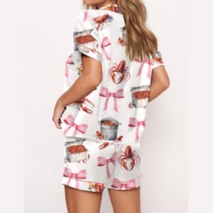Alternative view of Crawfish Coquette Satin Pajama Set