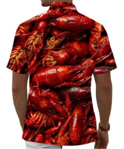 Alternative view of Crayfish Print Men's Pocket Short Sleeve Shirts