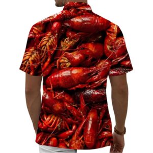 Alternative view of Crayfish Print Men's Pocket Short Sleeve Shirts