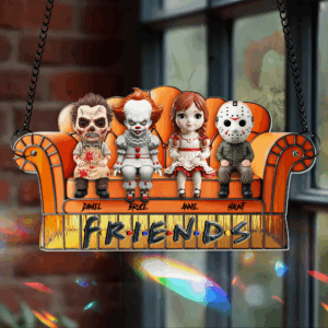 Creepy Crew Chilling Together Suncatcher - Personalized Gift For Friends 03OHLU120825