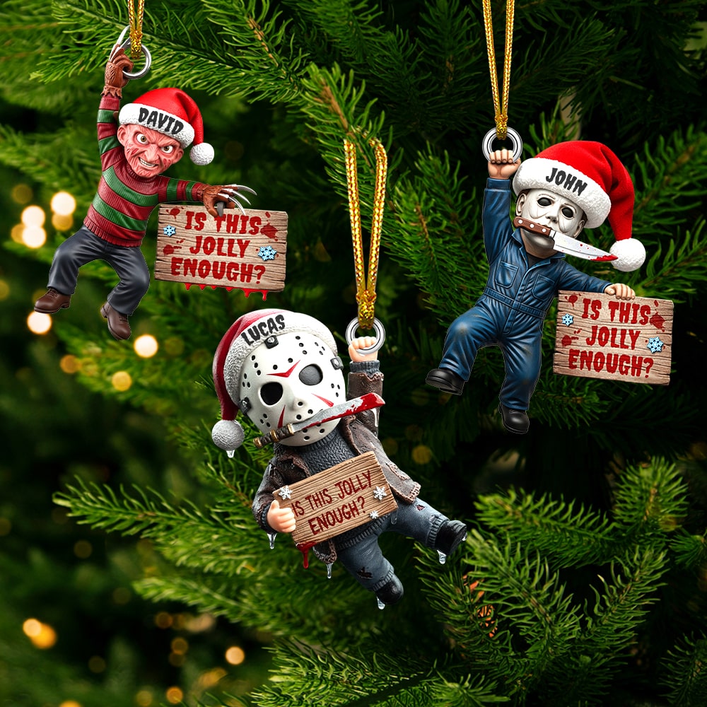 Creepy Jolly Christmas Ornament, Personalized Gifts For Horror Fans 01qhtn150925 - Image 3