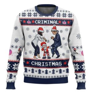 Criminal Christmas Pulp Fiction Ugly Christmas Sweater
