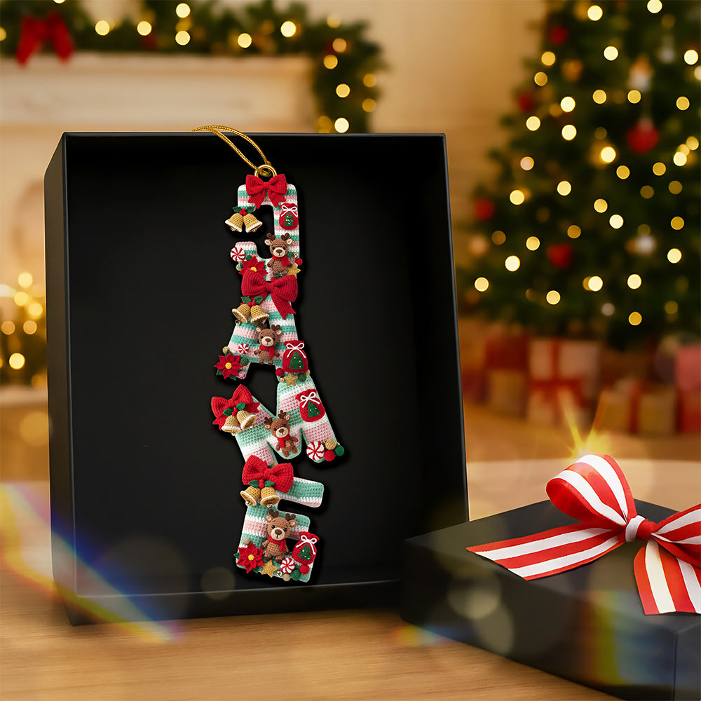 Crochet Reindeer Alphabet Ornament - Personalized Christmas Gifts 07paqn301025 - Image 3
