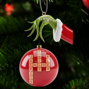 Crossword Family Name Ornament - Personalized Gift For Family Christmas Ornament 04NATI241025