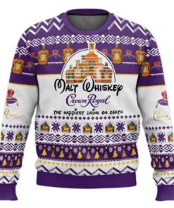 Crown Royal Happiest Drink Ugly Christmas Sweater