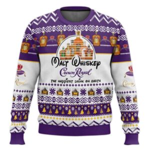 Crown Royal Happiest Drink Ugly Christmas Sweater
