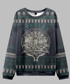 Alternative view of Cthulhu Horror Ugly Sweater 2025 Christmas 