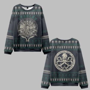 Cthulhu Horror Ugly Sweater 2025 Christmas - Grishko.com