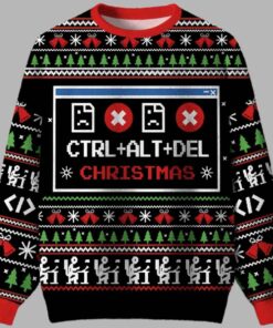 Ctrl Alt Del Christmas Ugly Christmas Sweater
