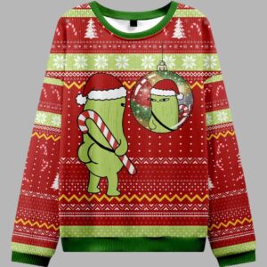 Alternative view of Cucumber Funny Ugly Christmas Sweater - gullprint.com