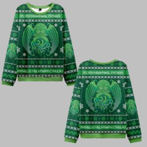 Cultists R'lyeh Wgah'Bagl Fhtagn Ph'nglui Mgw'nafh Cthulhu Ugly Sweater 2025 Christmas - Grishko.com