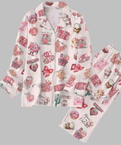 Cupids Coquette Bow Valentine Day Pajama Set