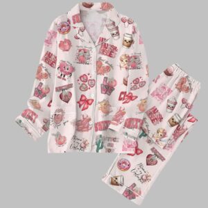 Cupids Coquette Bow Valentine Day Pajama Set