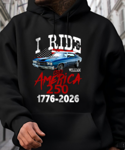 Alternative view of Custom Car Photo I Ride for America 250 Dark Shirt