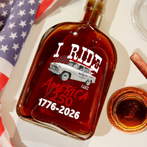 Alternative view of Custom Car Photo I Ride for America 250 Whiskey Bottle HA75 898220