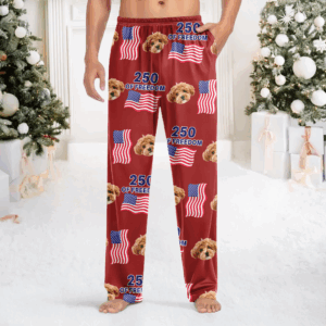 Custom Cute Dog Photo America 250 Years Of Freedom Sweatpants LM32 895849