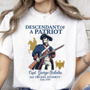 Alternative view of Custom Descendant of a Patriot Shirt, Daughters Sons of the American Revolution, DAR Shirt, SAR Shirt 683250