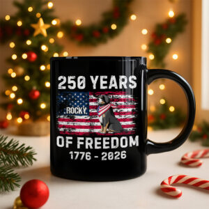 Alternative view of Custom Dog America 250 of Freedom Black Mug For Dog Lovers LM32 895317