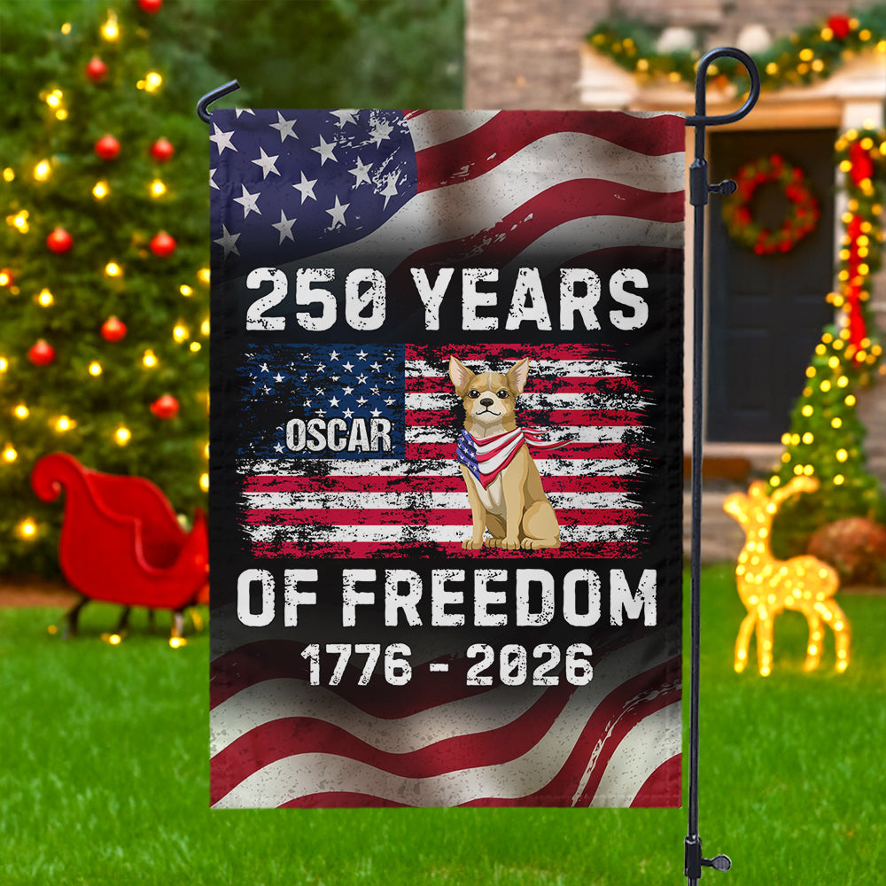 Custom Dog America 250 of Freedom Garden Flag For Dog Lovers - Image 3