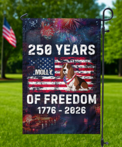 Alternative view of Custom Dog America 250 of Freedom Garden Flag For Dog Lovers