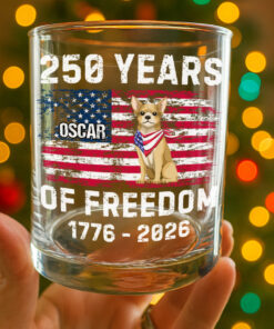 Alternative view of Custom Dog America 250 of Freedom Whiskey Glass For Dog Lovers