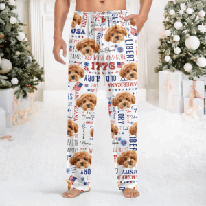 Custom Dog Face America Freedom 4th Of July Sweatpants For Dog Lovers LM32 895839