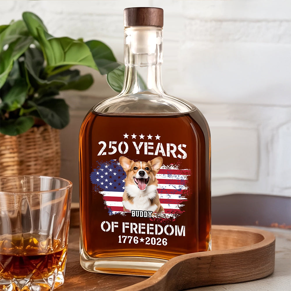 Custom Dog Photo Celebrate 250 Years of America Whiskey Bottle CH07 899658 - Image 6
