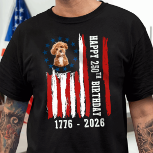 Custom Dog Photo Happy 250 Years Of Freedom Patriot Dark Shirt LM32 895215