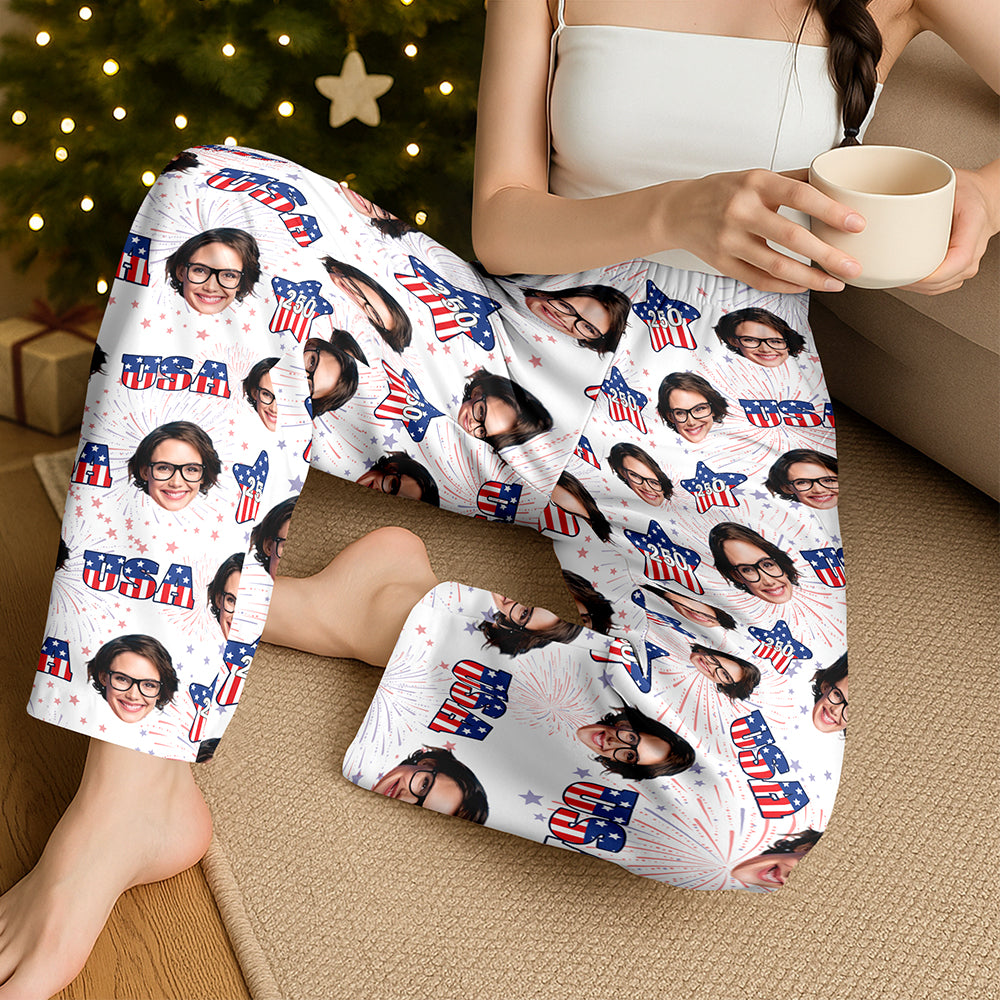 Custom Face Celebrate 250 Years America Anniversary 250th Independence Day Sweatpants CH07 899748 - Image 7