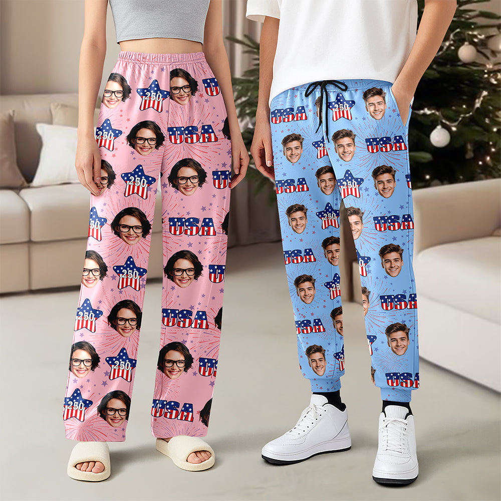 Custom Face Celebrate 250 Years America Anniversary 250th Independence Day Sweatpants CH07 899748 - Image 5
