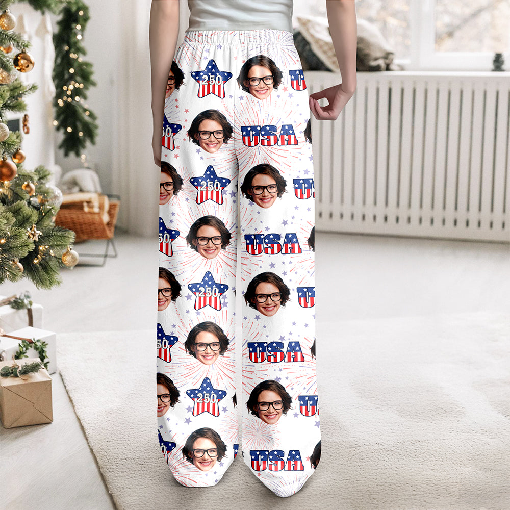 Custom Face Celebrate 250 Years America Anniversary 250th Independence Day Sweatpants CH07 899748 - Image 4