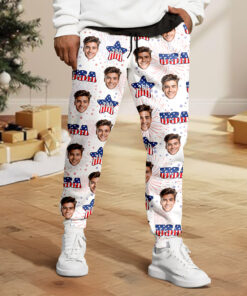 Custom Face Celebrate 250 Years America Anniversary 250th Independence Day Sweatpants