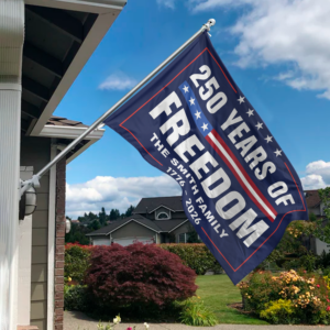 Alternative view of Custom Family Name 250 Years Of Freedom 1776-2026 4th Of July Double-Sided Flag HO82 894850