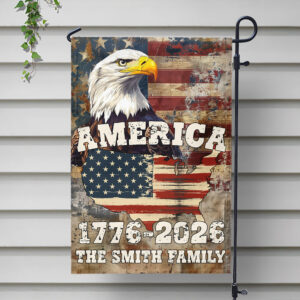 Custom Family Name America 1776 - 2026 Non-Pleated Fan Flag TH10 896305
