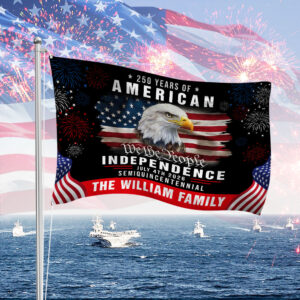 Custom Family Name America 250th Anniversary We The People Eagle House Flag CH07 899078