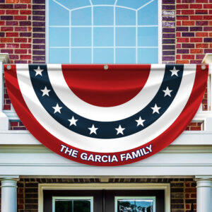 Alternative view of Custom Family Name America Non-Pleated Fan Flag TH10 896433
