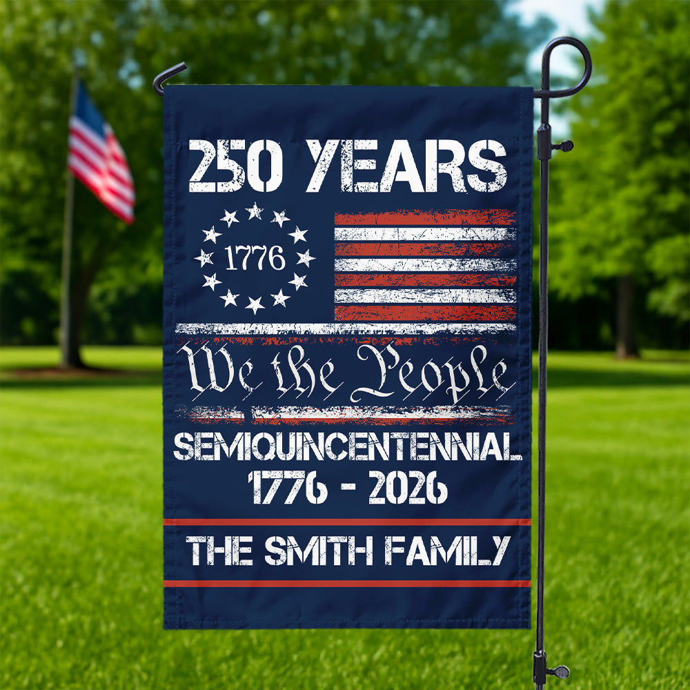 Custom Family Name America’s 250th Anniversary United States Semiquincentennial Garden Flag HO82 900342 - Image 7