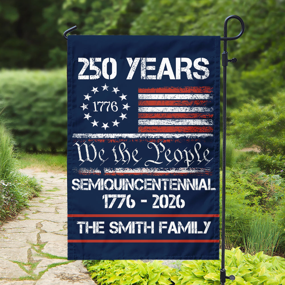 Custom Family Name America’s 250th Anniversary United States Semiquincentennial Garden Flag HO82 900342 - Image 4