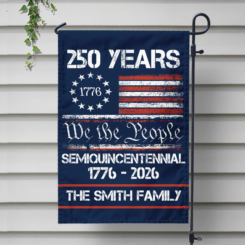 Custom Family Name America’s 250th Anniversary United States Semiquincentennial Garden Flag HO82 900342 - Image 3