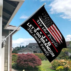 Alternative view of Custom Family Name We The People 1776 Let's Go Brandon Double-Sided Flag HO82 900350