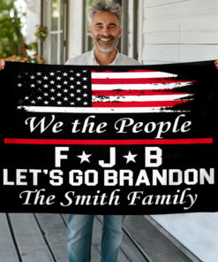 Custom Family Name We The People 1776 Let's Go Brandon Double-Sided Flag