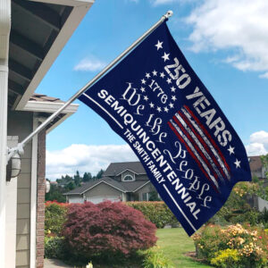 Alternative view of Custom Family Name We The People America 250 Years House Flag TH10 894879