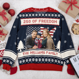 Custom Family Photo 250 Years Of Freedom America Ugly Sweater LM32 897139