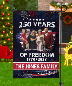 Custom Family Photo Celebrate 250 Years of America Garden Flag